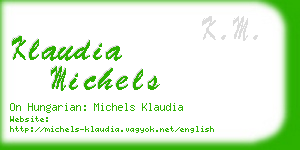 klaudia michels business card